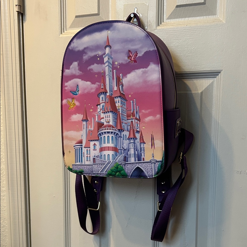 Purple Castle Beauty And The Beast Disney Loungef… - image 1